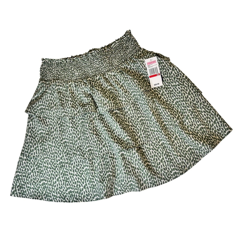 Vineyard Vines Womens‎ XS Printed Pull On Ruffle Skirt Loden Frost Green